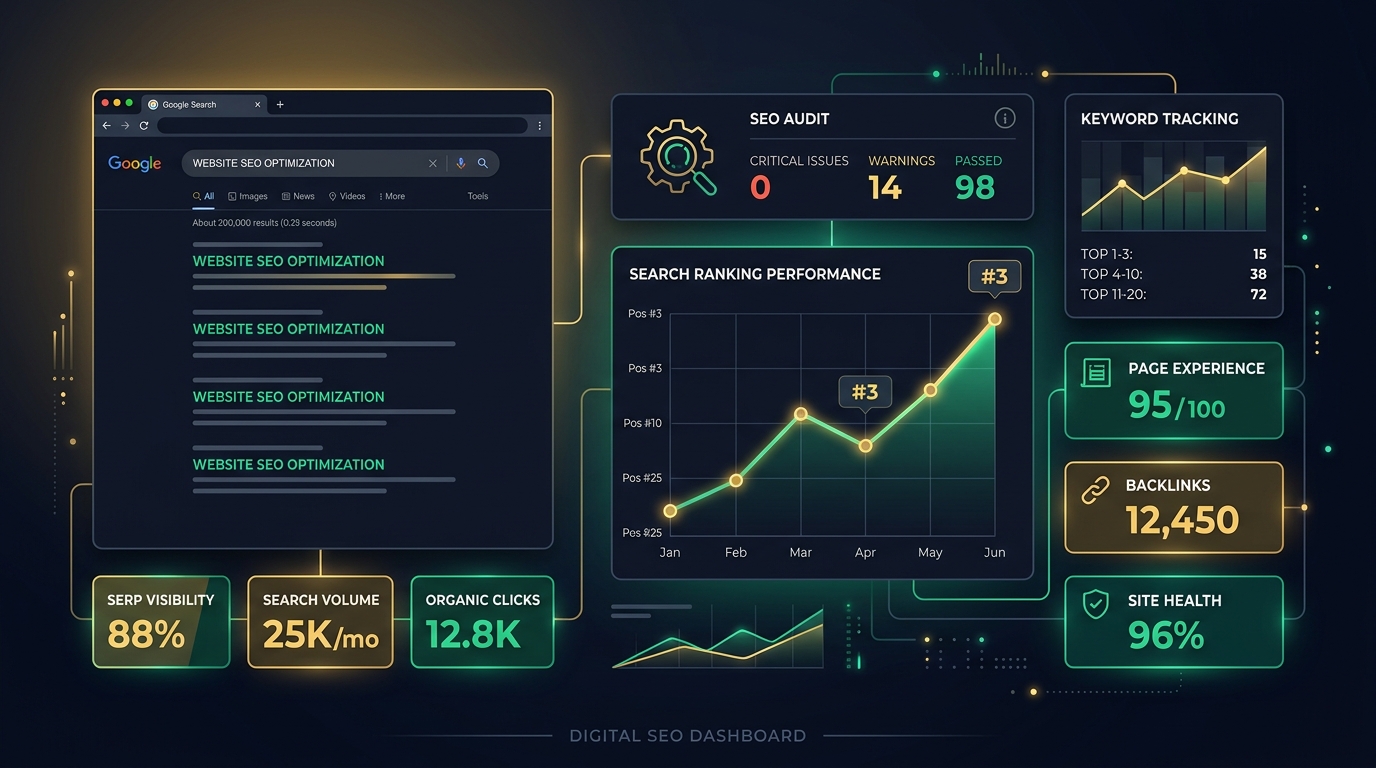 Automated SEO and Search Intelligence Dashboard Preview